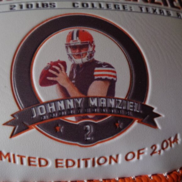 Cleveland Browns Johnny Manziel #2 Rookie Football 2014 New - Picture 3 of 5